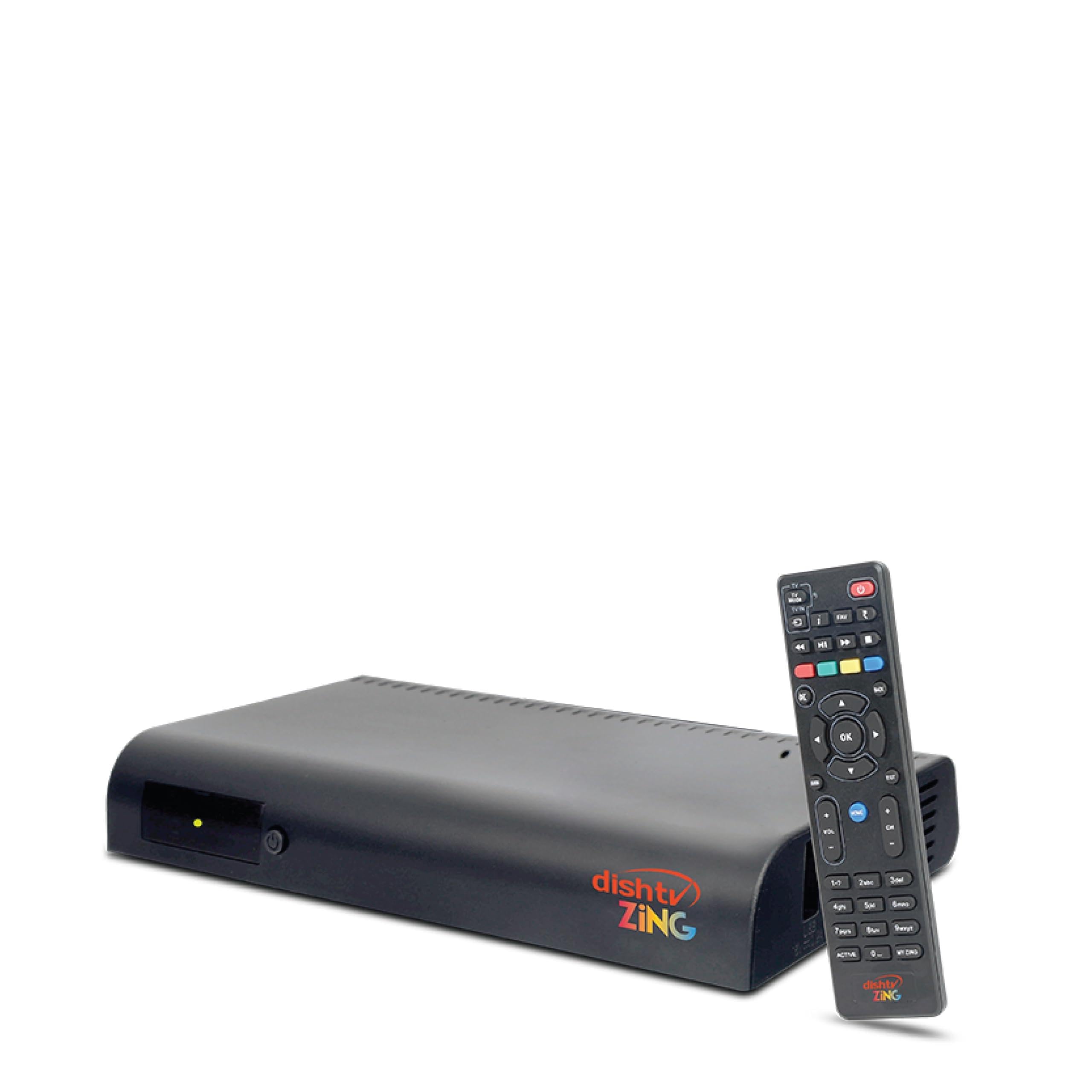 DishTV ZING | HD Set Top Box | 190 + Channels & Services
