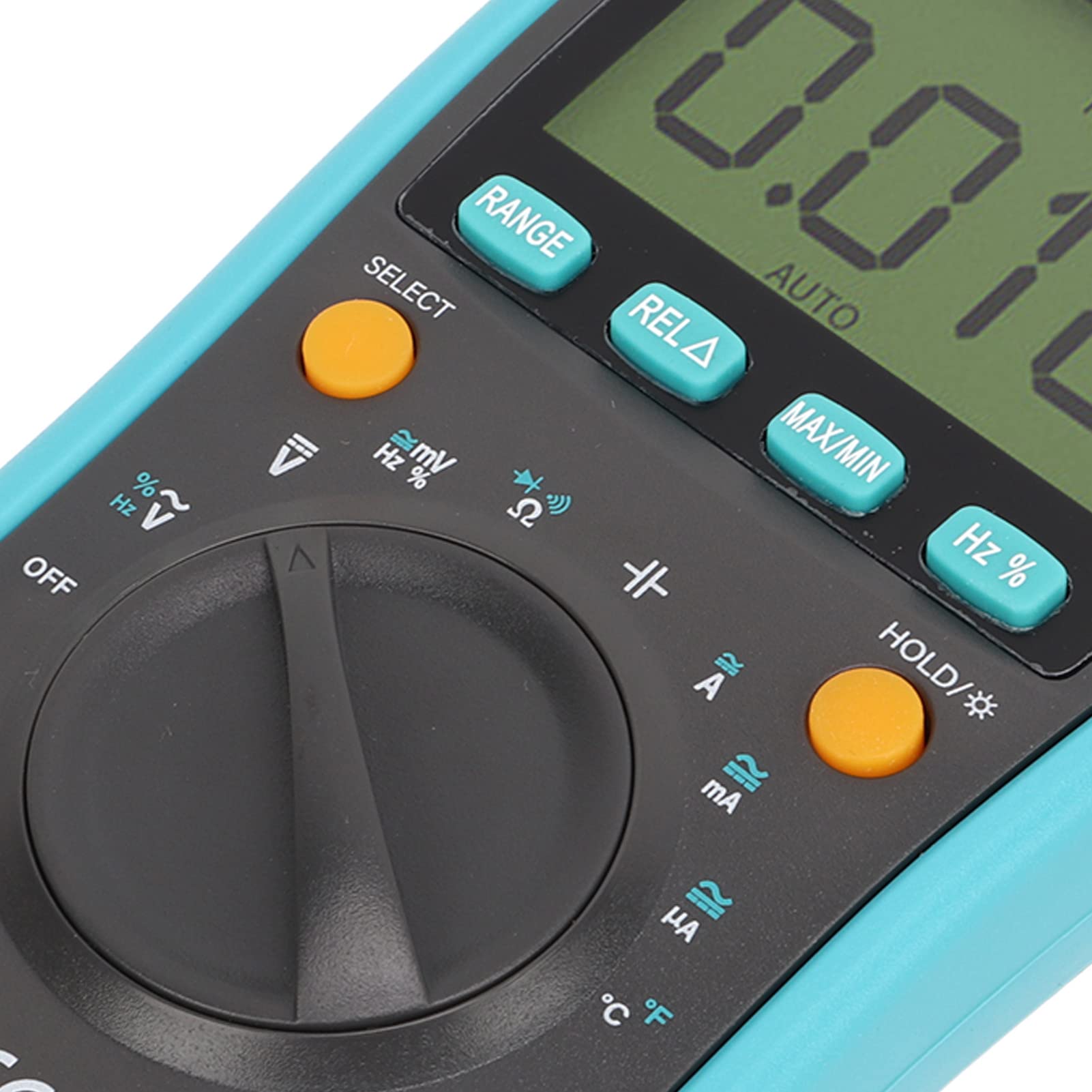 Hyuduo Multimetro Digitale, Frequenzimetro 6000 Conti con Sonda, Tester di Tensione DC 1000 V AC 750 V, Strumento di Misura 9,99 MHz per Elettricisti Uso Domestico in Officina