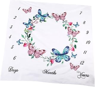 SECFOU Cobertor Para Meninos Presentes Para Bebês Cobertor Para Bebês Cobertor Mensal Para Bebês Adereços Para Fotos Recém-Nascidas Cobertor Para Fotos Recém-Nascidos Pano De