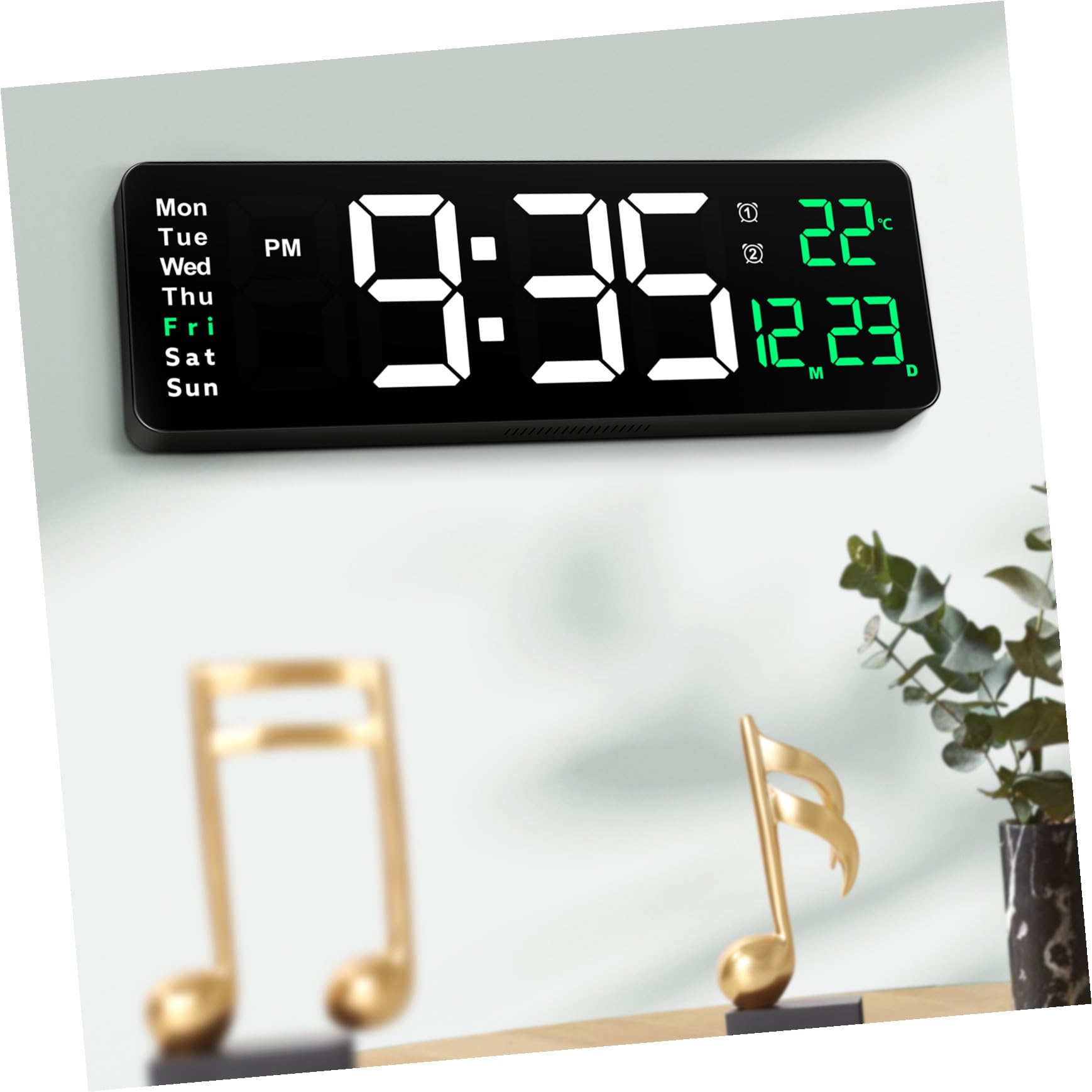 Horloge murale digitale LED : la clarté géante contre les matins pressés