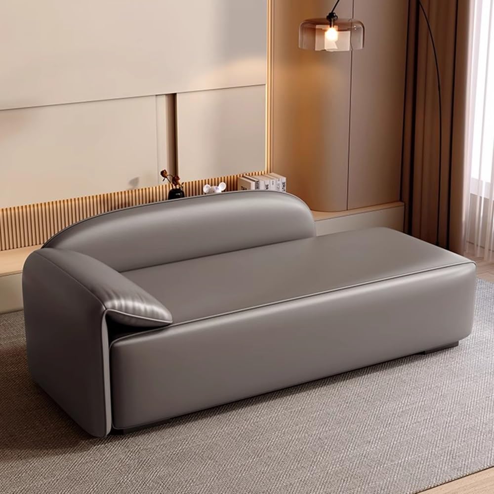 Nowoczesny lekki luksusowy stołek do sypialni, prosta rozkładana sofa, ławka na buty, sklep odzieżowy, dekoracyjny leżak (szary, średni)