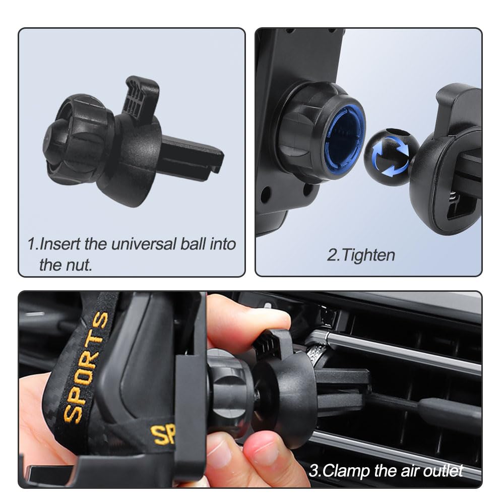 Soporte universal para teléfono móvil para ventilación de coche, estilo asiento de corredor, para teléfonos iPhone y Android, soporte para smartphone, accesorio de automóvil, SUV, RV,