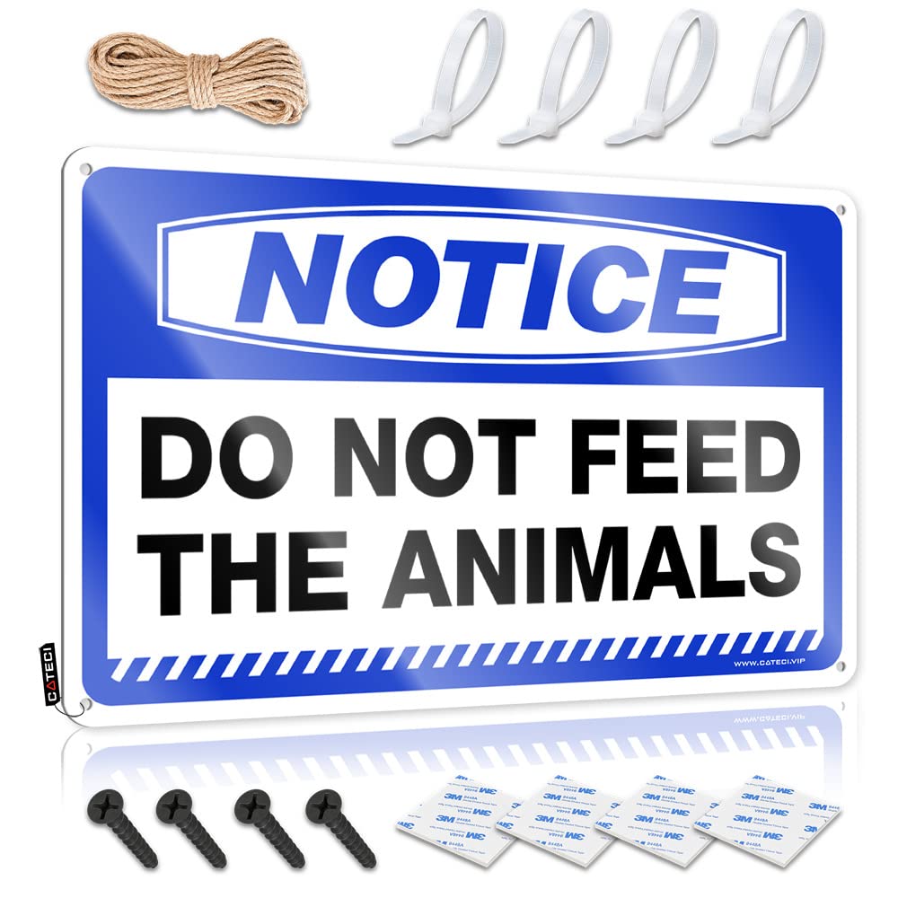 Farmhouse Shabby Chic Vintage Poster - Notice Do Not Feed The Animals Rustic Wall Art Accessory Easy Hang For Bar(30X40CM)