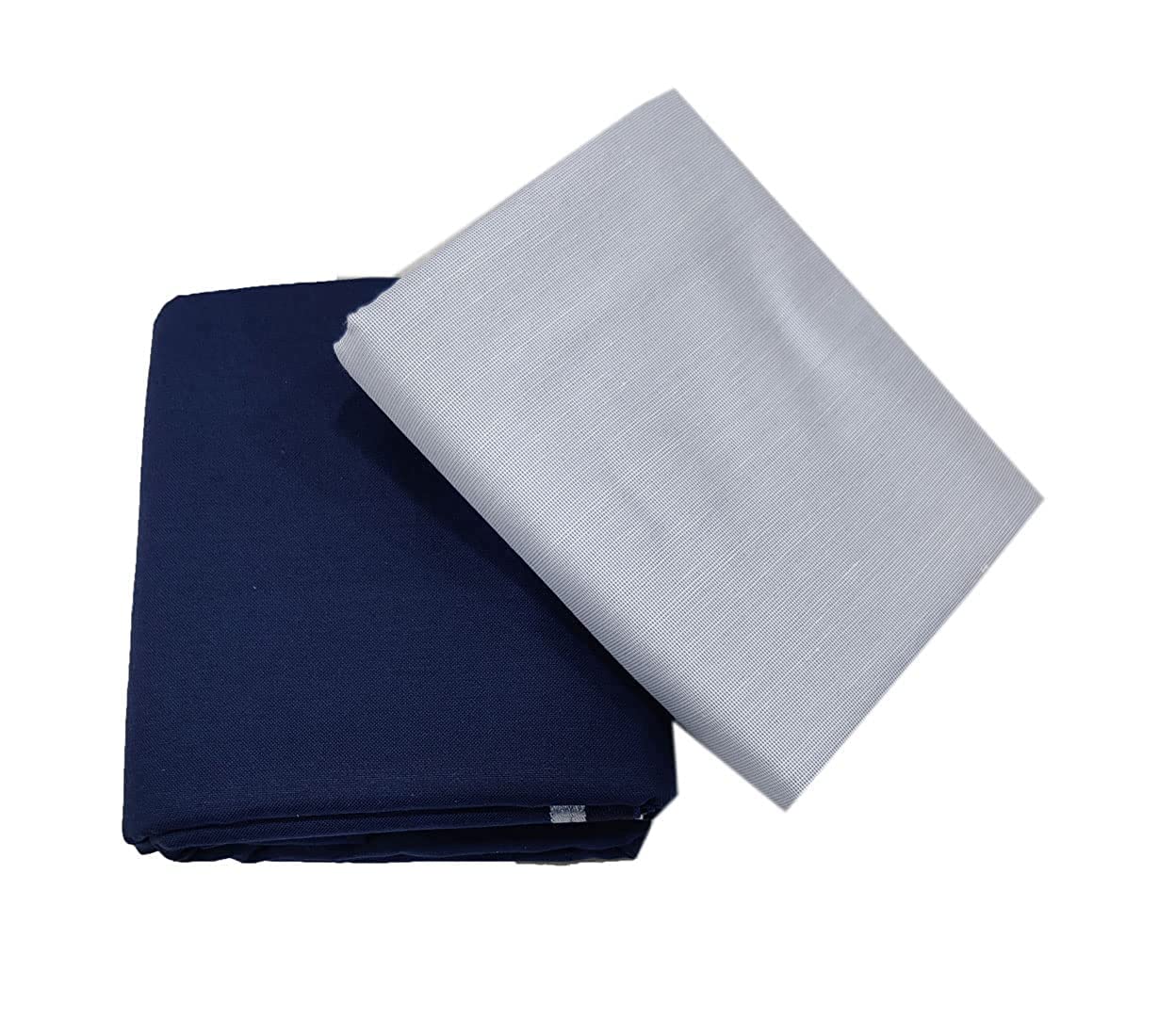Trouser Shirt Fabric Combo Box (Grey Shirt - Blue Pant, Unstitched, All Weather Fabric)