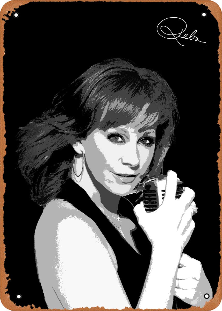 Wanfst Coutry Music Reba McEntire Metal Tin Sign Poster Vintage Art Wall Decor 12 x 8 inch
