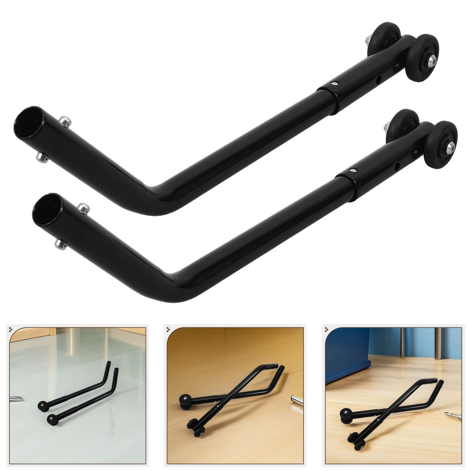 POPETPOP Ruedas Estabilizadoras Antivuelco Traseras para Silla de Ruedas 2 Unidades Accesorio de Seguridad para Personas Mayores y Discapacidad Soporte de Movilidad Portátil