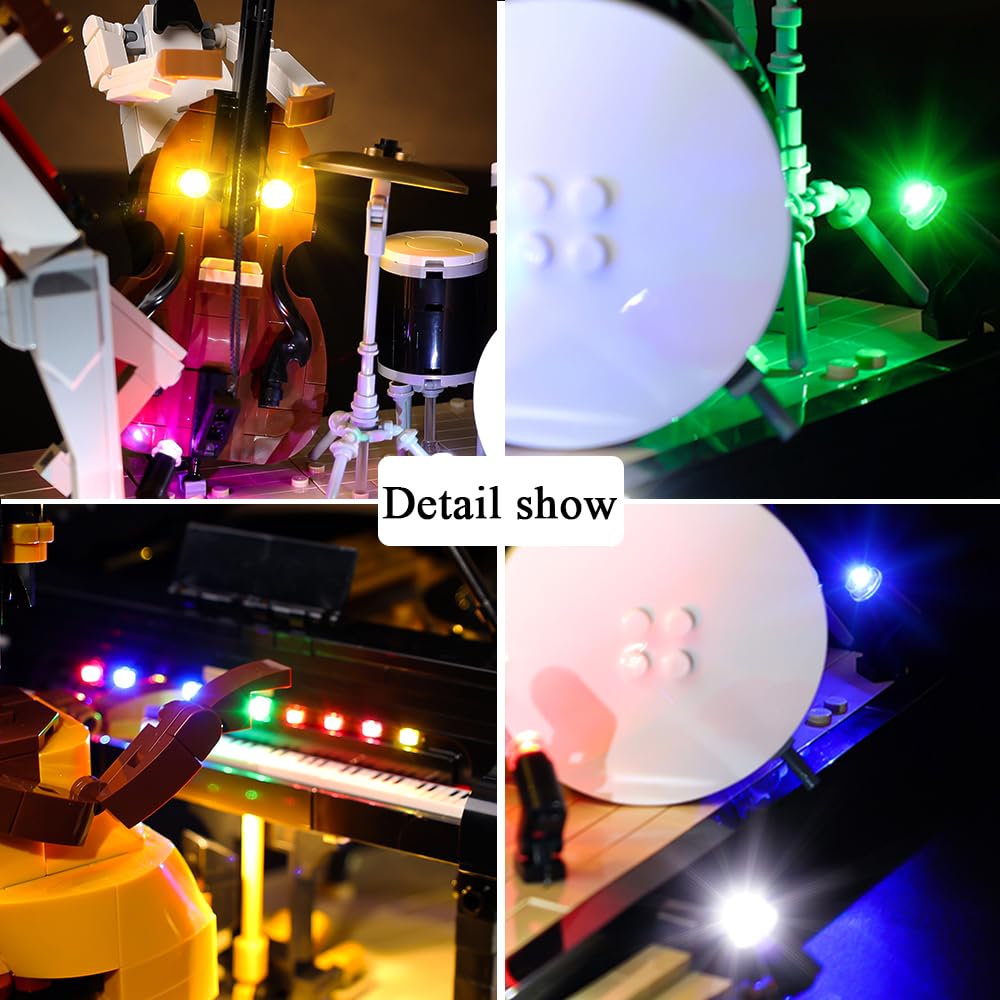 Kyglaring LED Lighting Kit (No Model), Compatible with Lego-21334 Ideas Jazz Quartet Building Blocks Model Set - Image 3