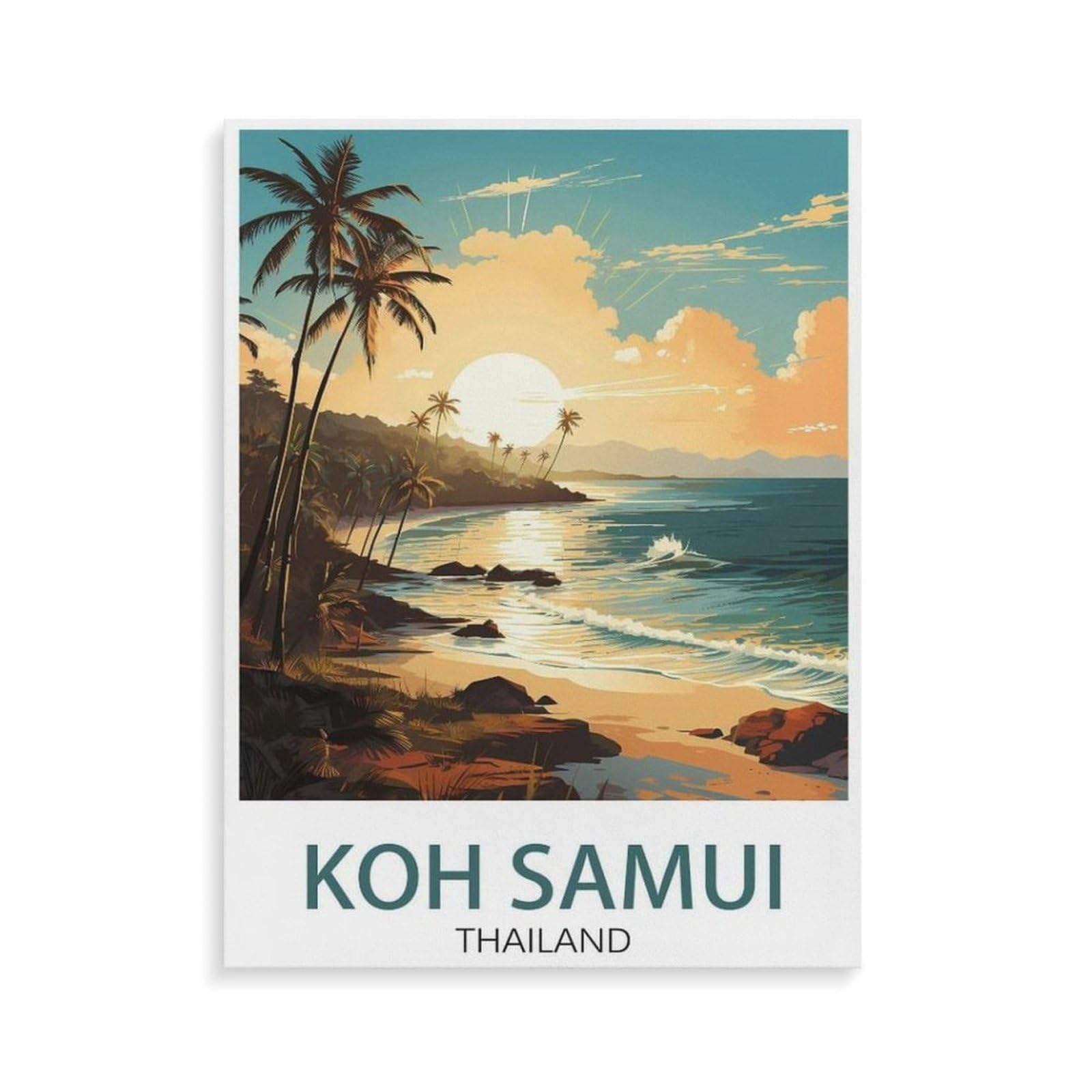 KOH Samui, Thailand, Sonnenuntergang，Puzzles 1000 Teile für Erwachsene, Klassische Puzzle Kinder Puzzle Herausfordernde Und Schwierige Rätsel für Erwachsene Und Jugendliche（75x50cm）-W69