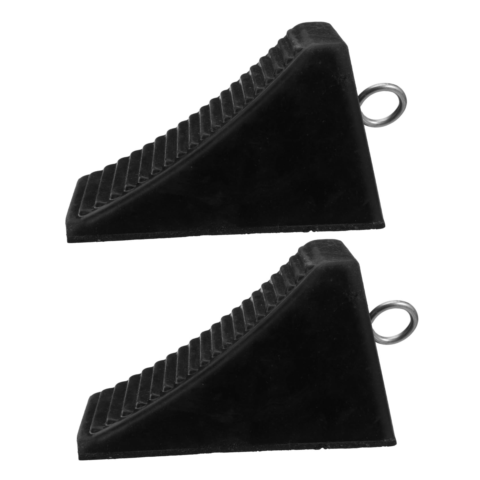 Healvian 2 calzos para Ruedas: Calzos de Goma para Ruedas de Coche con Anillo – Tope de estacionamiento para vehículos, Camiones y remolques.