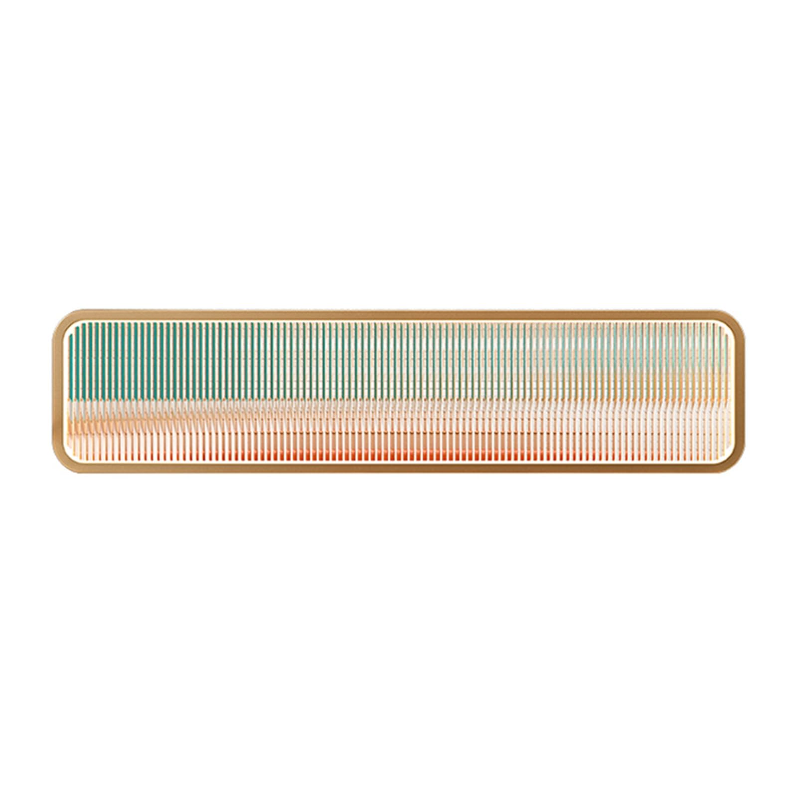 MSHGSKU Dividers For Dining Areas, Translucent Raised Striped Glass Decorative Partitions, Semi-Privacy Restaurant Table Top Separator For Office, Coffee Shops (Color : Gold-A, Size : 90X30CM)