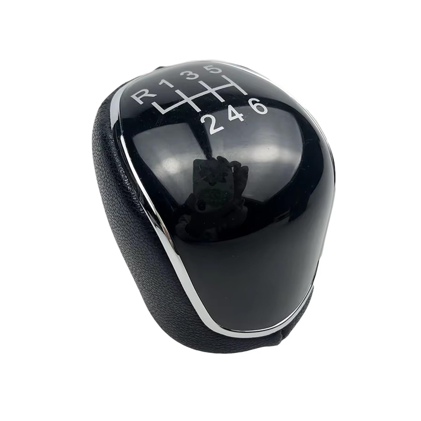 Qmtvfsrh 6 Speed Black Knob Car Gear Shift Knob Manual Gear Shift Knob With Pu Gaiter Boot Cover For Mondeo 4 Mk4 Iv 2007-2014 Shifter Lever(6 Speed Black Knob)