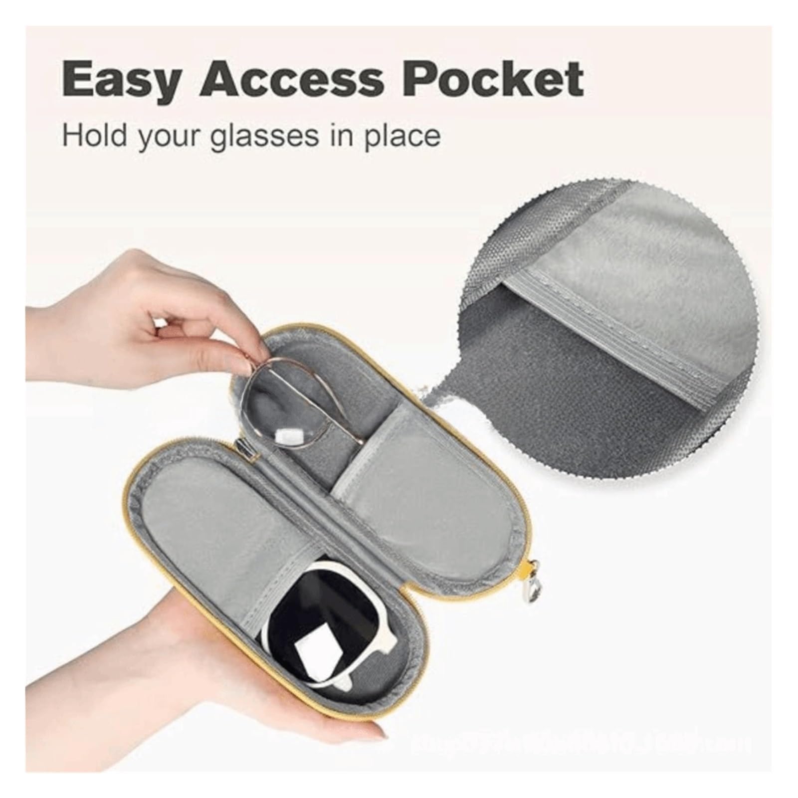 Étui à lunettes double Étui à lunettes double coque rigide, rangement portable for