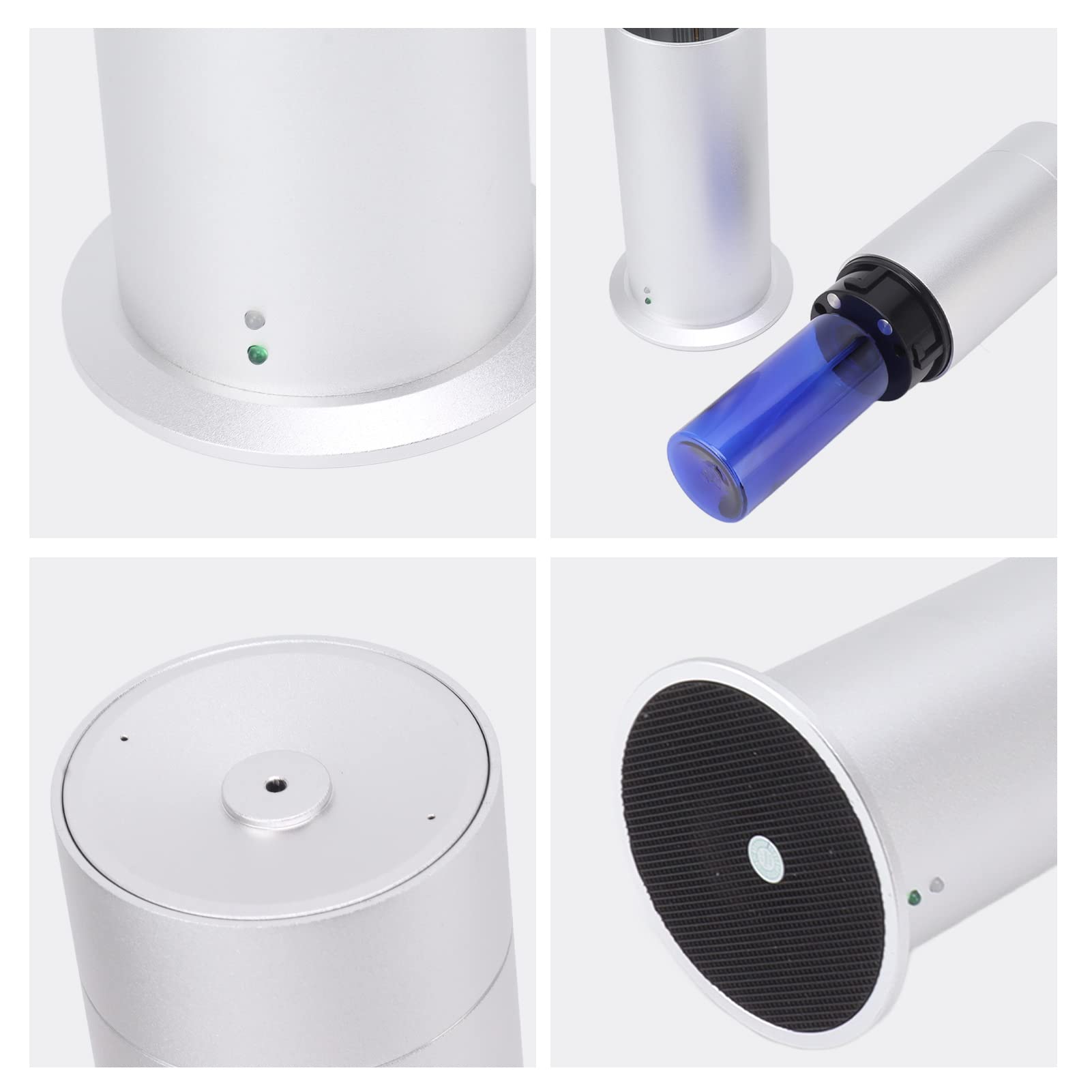 Fockety Difusor de Aceites Esenciales, 120ml Scent Air Machine Difusor de Aromaterapia de Aire Frío con Control Remoto y Temporizador, Máquina Inteligente de Aromaterapia para SPA, Yoga (Plata)