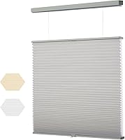 Vista 17 de MYshade Persianas celulares opacas sin cordones de 1.5 pulgadas de alto, plisadas, para ventanas, hogar, dormitorio, oficina, control de luz