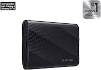 Vista 2 de Samsung T9 - SSD portátil de 4 TB, unidad externa de estado sólido USB 3.2 Gen 2x2, velocidades de lectura secuencial de hasta 2,000 MB/s para Negro