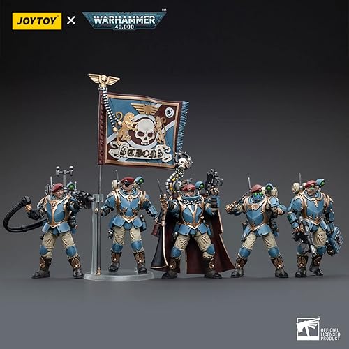 Miniatura 9 de JOYTOY 1/18 Figuras de acción Warhammer 40K Mecha Joy Figura de juguete Modelo Juguetes Astra MilitarumTempestus Scions Squad 55th Kappic Eagles