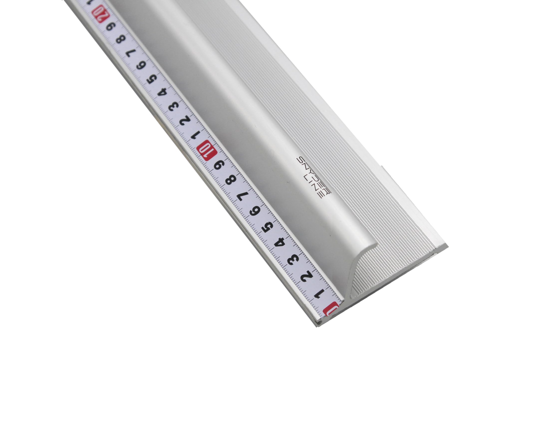 Righello da taglio professionale Zero 100 cm/1000 mm, in alluminio, scala da 0 cm, antiscivolo, bordo in acciaio, impugnatura, ufficio, officina e modellismo