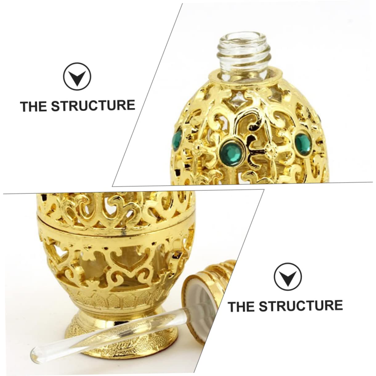 BESTYASH 3 Pezzi per Profumo Trasparente Vetro per Essenziali per Viaggi e Speciali Design e Portatile