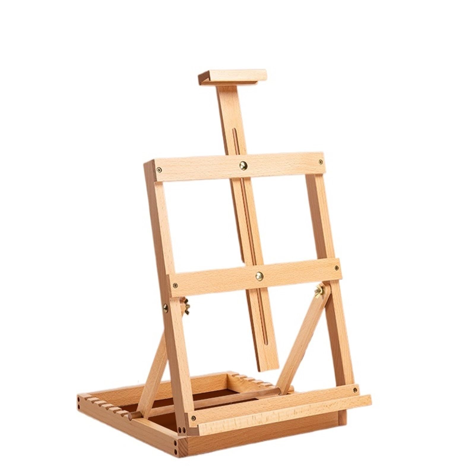 ASerZenith Large Tabletop Easel 6-Step Adjustable Travel Easel For Artists Wooden Portable For Painters Adult Student Artist Beginner