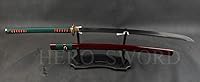 Vista 6 de HERO SWORD Hecho a mano Naginata Combat Damasco Doblado Acero Japonés Samurai Espada Espada Espada Espiga Completa Hoja Muy Afilada