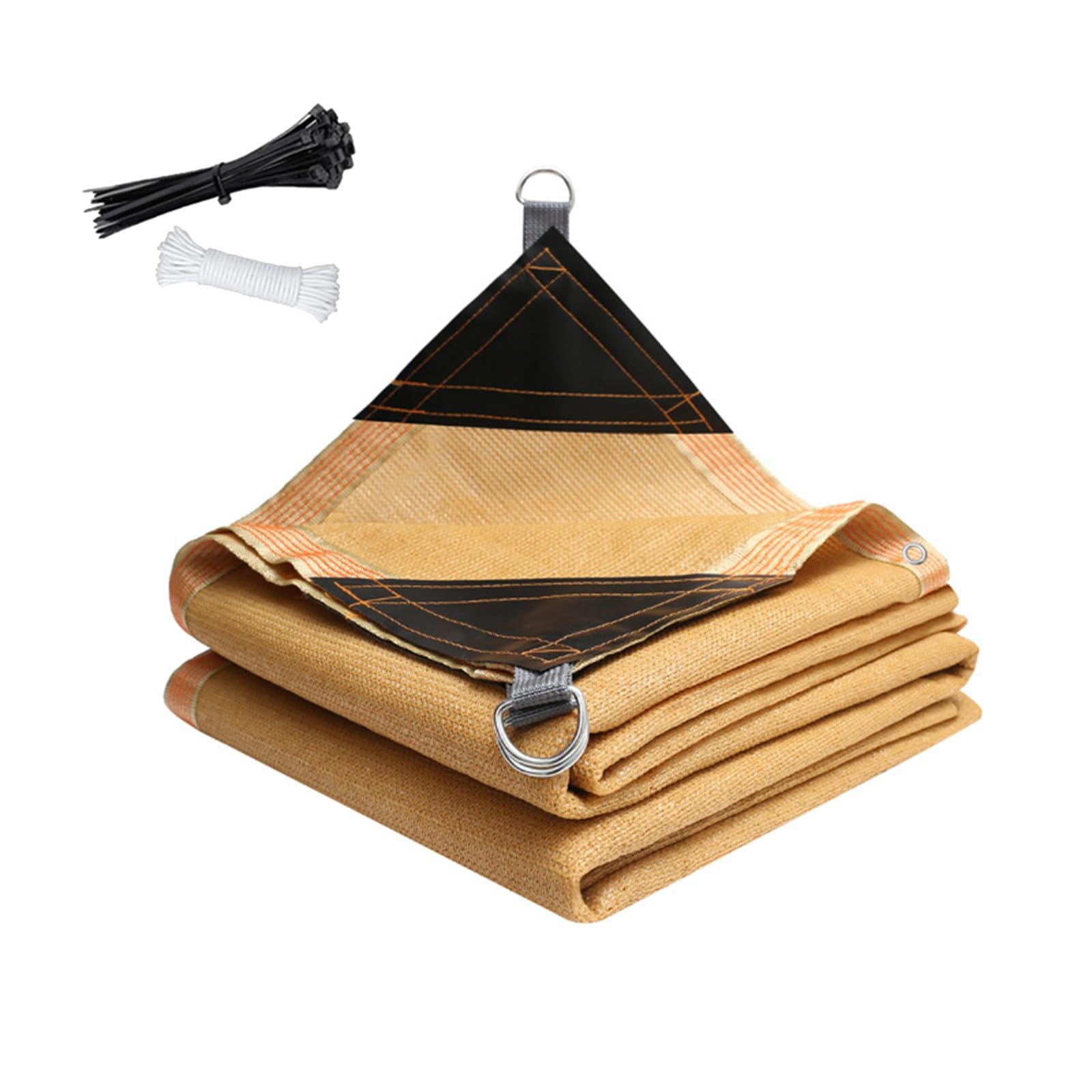 Red de Sombra Beige 90% con Ojales, Malla Sombreo Transpirable Anti-UV 3x5 4x6 5x7 6x8m Toldo Vela de Sombra para Jardín, Terraza, Patio, Plantas, Gallinero(Beige,4x6m)