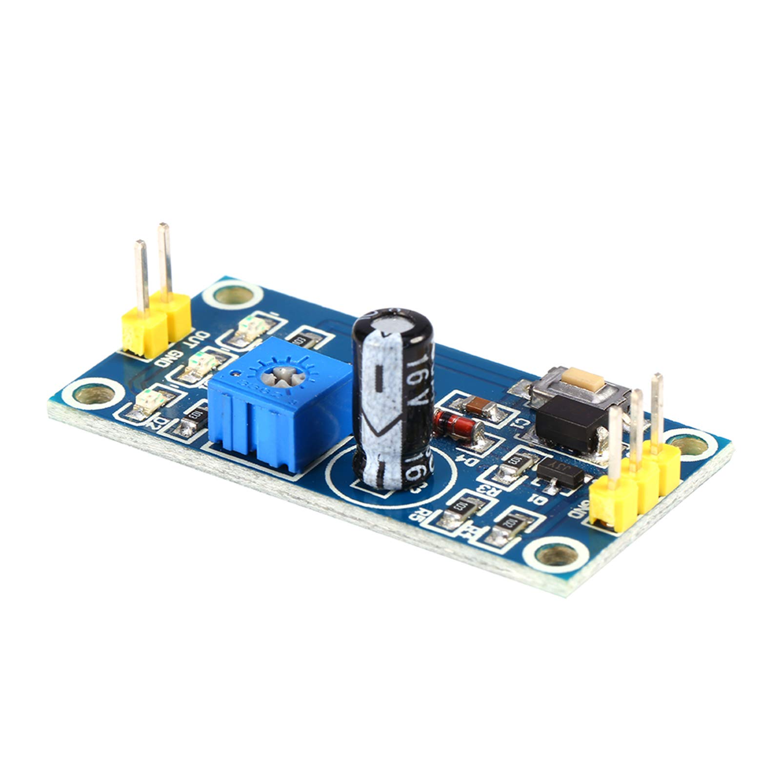 Módulo temporizador de relé de retardo ajustable NE555 - Control de temporización de 0 a 120 s para automatización - Disparador externo con indicador LED - Compatible con 5-12 V