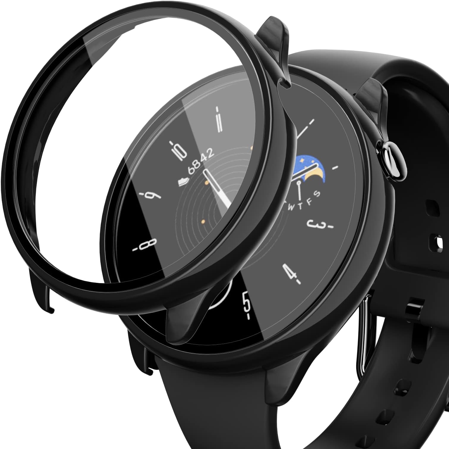 Screen Protector for Amazfit GTR Mini Smartwatch, 2-Pack Hard PC Bumper Full Face Cover Protective Case Accessories for GTR Mini Men Women