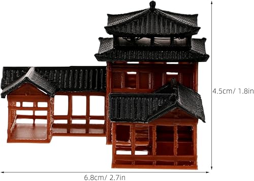 Miniatura 3 de B0D5DC8MHG Estatua japonesa en miniatura, decoración de pecera de plástico hecha a mano, adorno de jardín asiático, modelo de arquitectura antigua