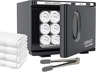 Personal 8L Small Hot Towel Warmer for Salon Beauty Bathroom Hot Towel Cabinet 2-in-1 Home Spa Towel Warmer for Facials, Upgrade Fast Heating Towel Heater Towel Steamer (8L, Black)