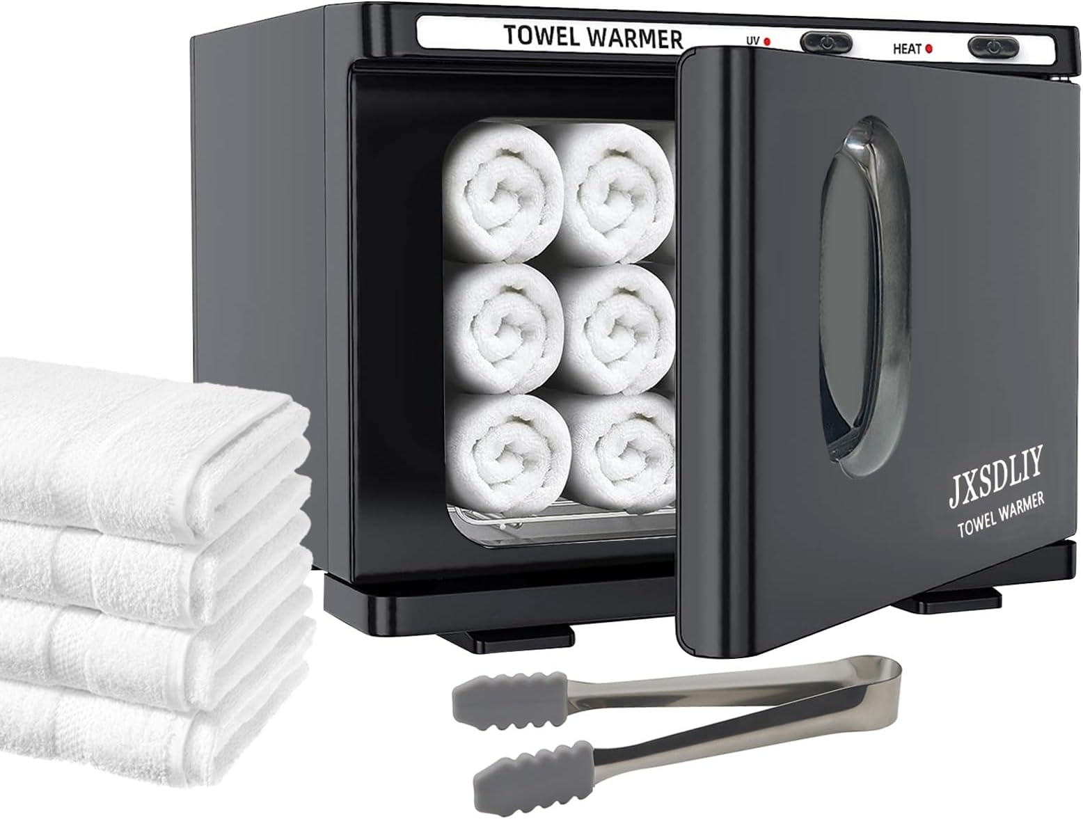 Personal 8L Small Hot Towel Warmer for Salon Beauty Bathroom Hot Towel Cabinet 2-in-1 Home Spa Towel Warmer for Facials, Upgrade Fast Heating Towel Heater Towel Steamer (8L, Black)