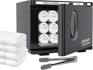 JXSDLIY Personal 8L Small Hot Towel Warmer for Salon Beauty Bathroom Hot Towel Cabinet 2-in-1 Home Spa Towel Warmer for Facials, Upgrade Fast Heating Towel Heater Towel Steamer (8L, Black)