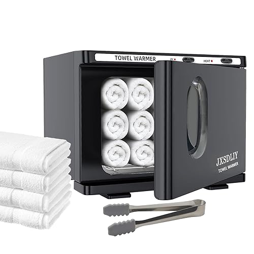 Calentador de toallas calientes pequeñas personal de 8 litros para salón de belleza, baño, toalla caliente 2 en 1, calentador de toallas de spa en