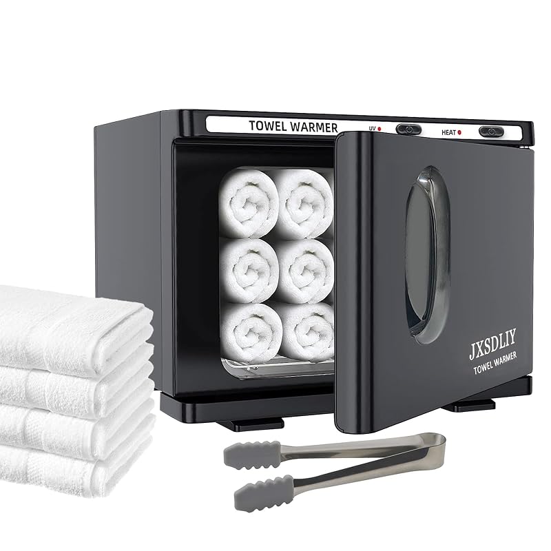 Aquecedor de Toalhas JXSDLIY 2 em 1, Gabinete para Spa, Salão e Banheiro, 8 L, Preto