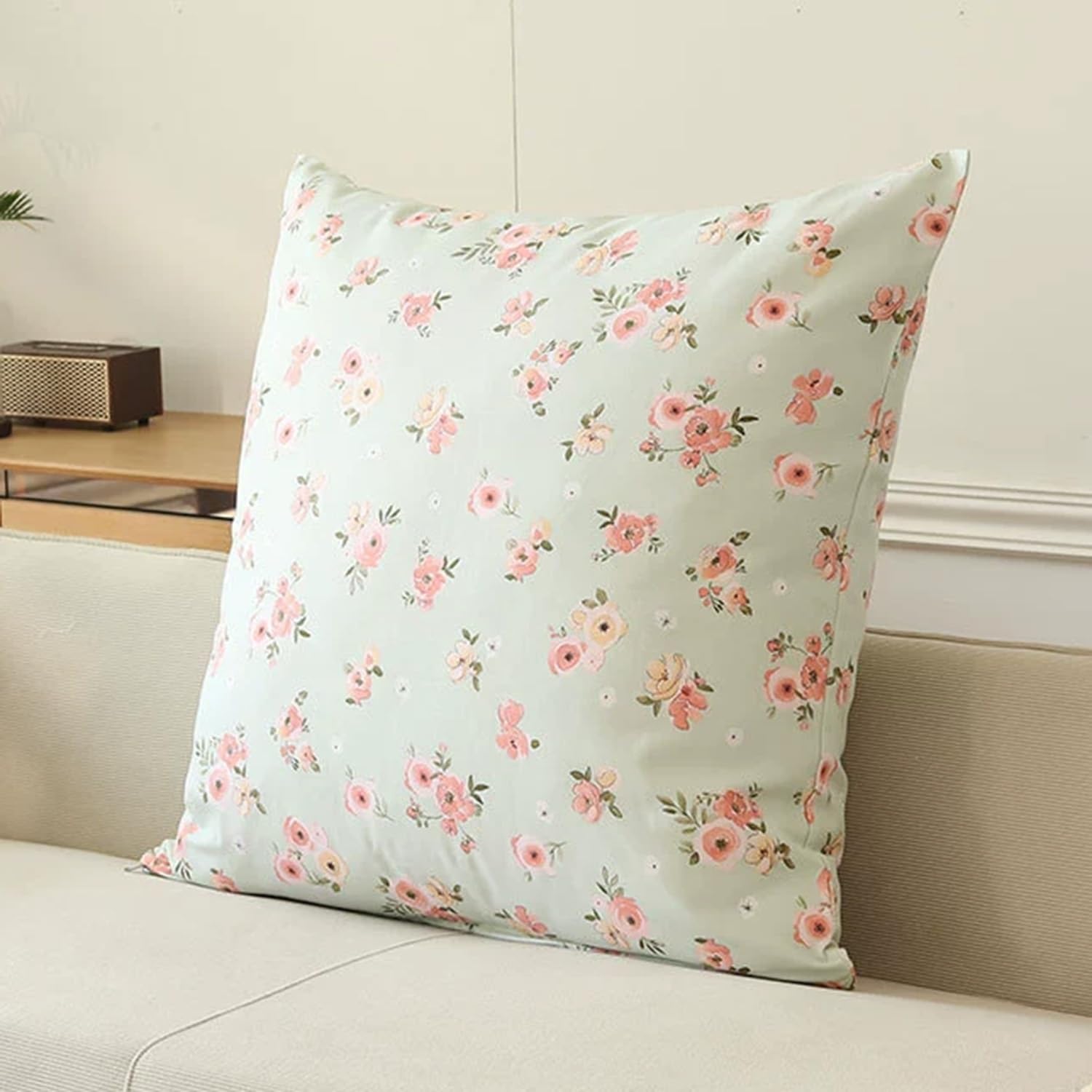 Boho Cotton Canvas Cushion Covers Modern Floral Decorative Pillowcases