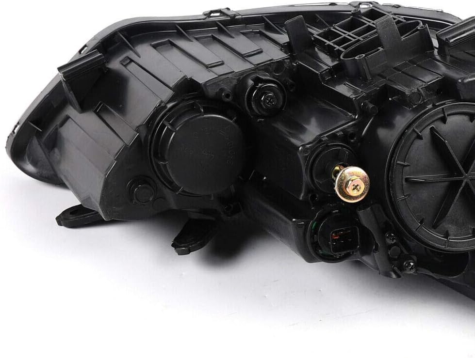 LYNICESHOP Halogen Headlight Headlamp Assembly, 92102-3Y000 for 2011 2012 2013 Hyundai Elantra 4-Door Black Housing,6-Pin Plug (Driver + Passenger Side)