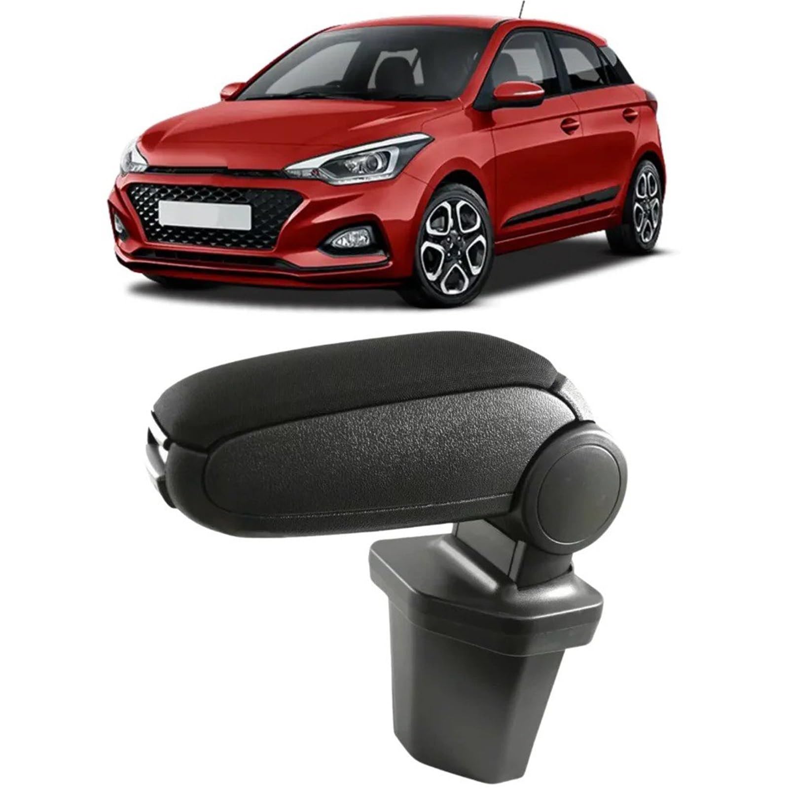 Hguvsjd Armrest Box For Hyundai I20 2015 2016 2017 2018 2019 2020 Black Textile Car Interior Armrest Center Console Car Armrests