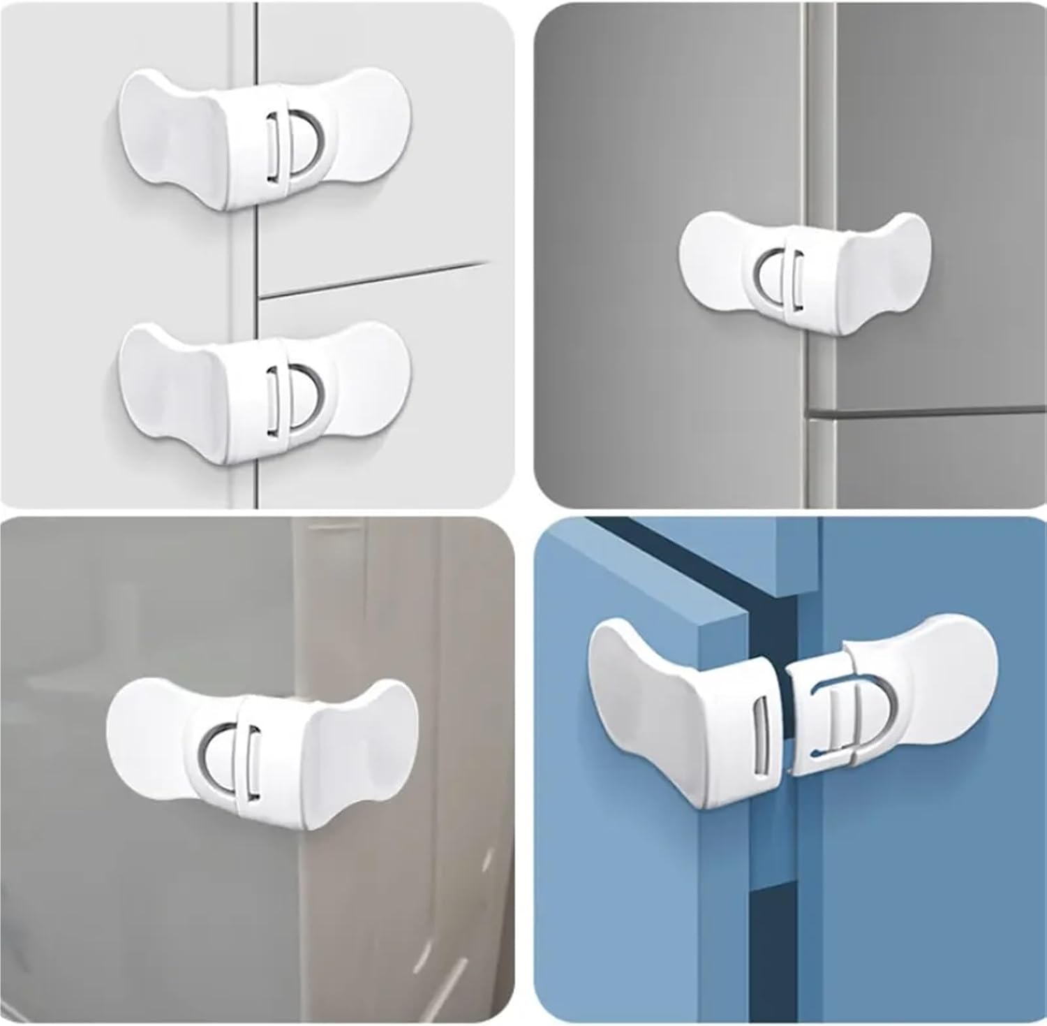 15Pcs Cabinet Locks Safety Drawer Lock Children Anti-Pinching Hand Cabinet Lockers Refrigerator Closet Protection Kids Safe Buckle Locks