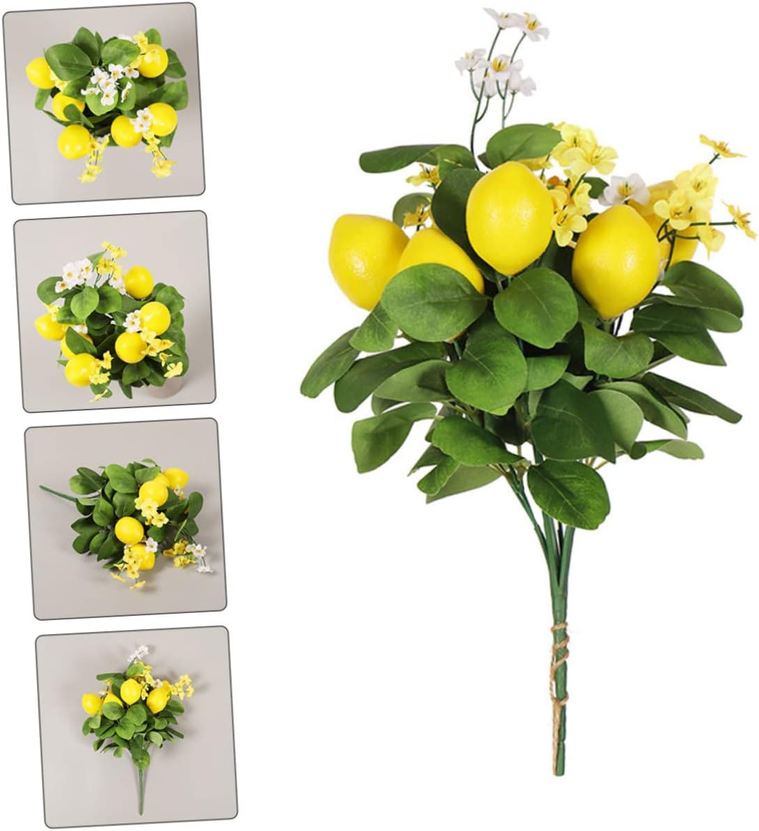 IMIKEYA 5pcs Artificial Lemon Floral Bouquet Simulated Lemon Branch Flowers for Home Decor DIY Arrangements Party Centerpieces and Photo Props Bright and Decoration