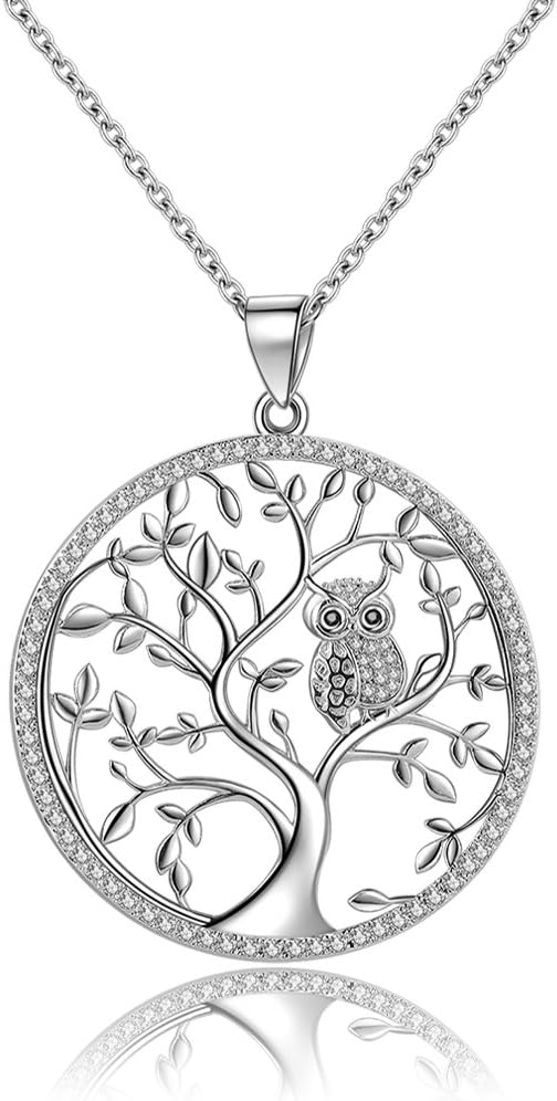 Owl Tree of Life Pendant Necklace