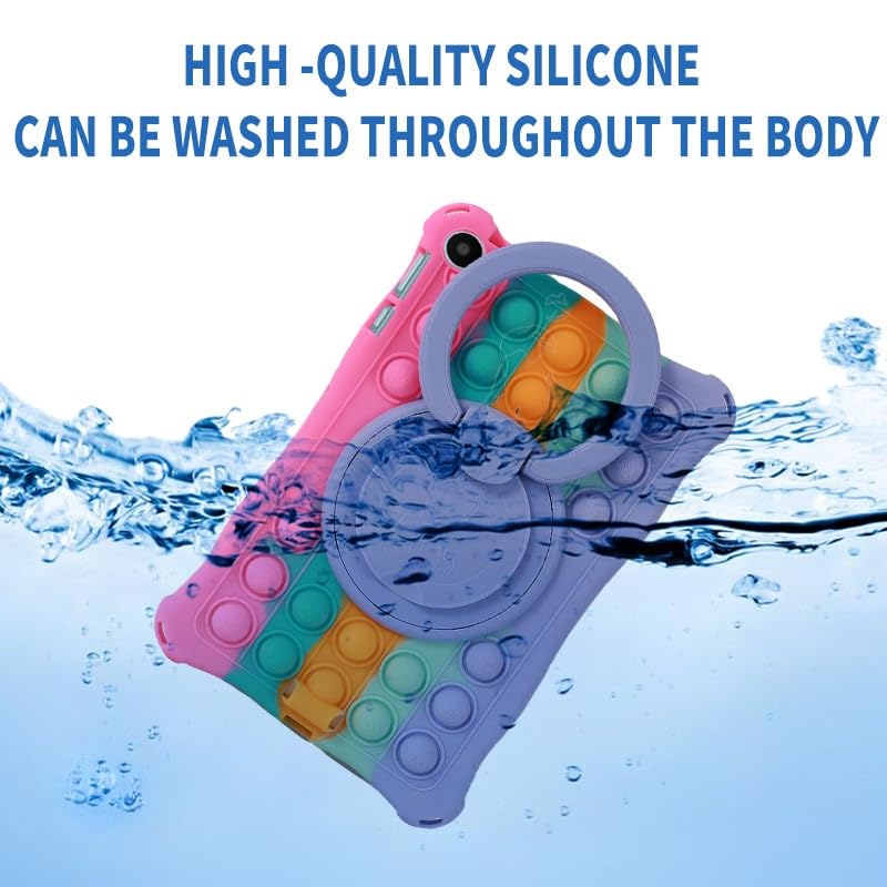 360 Rotating Stand Tablet Case Suitable For Huawei Matepad SE 10.4 Inch AGS5-L09/W09 2022 Protective Shell(Colorful Dark Blue)