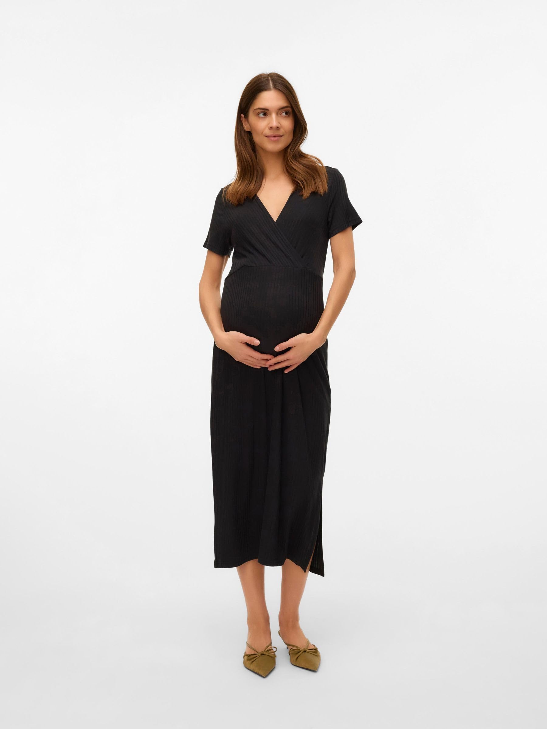 Mama.Licious Damen Mltrinity Tess Ss JRS Midi Dress 2f Noos Mltrinity Tess Ss JRS Midi Dress 2F Noos (1er Pack) | Dress