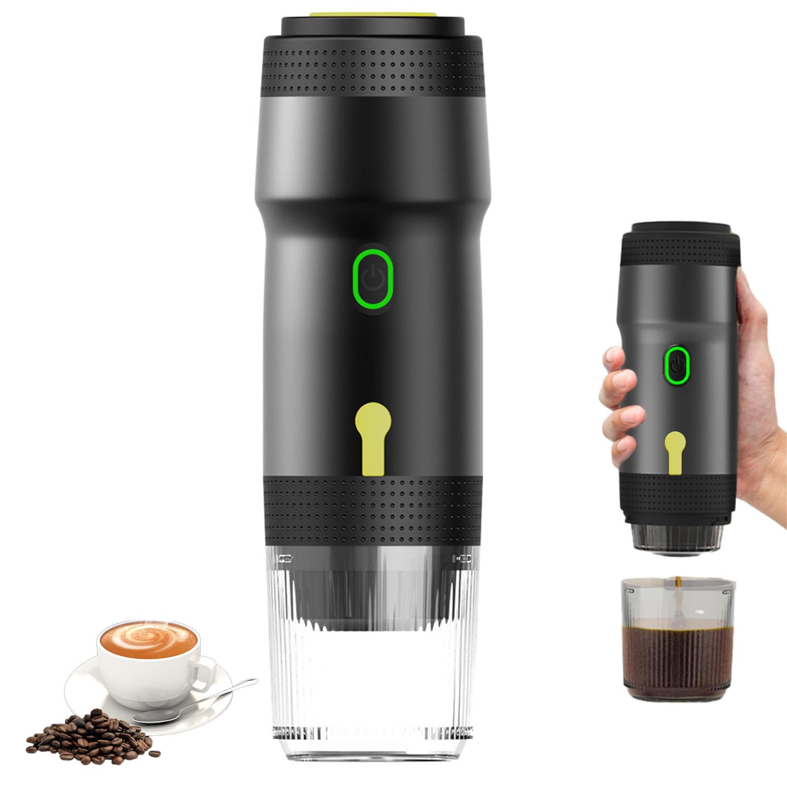 Cafetière de voyage auto-chauffante 7 min avec batterie 50 tasses expresso