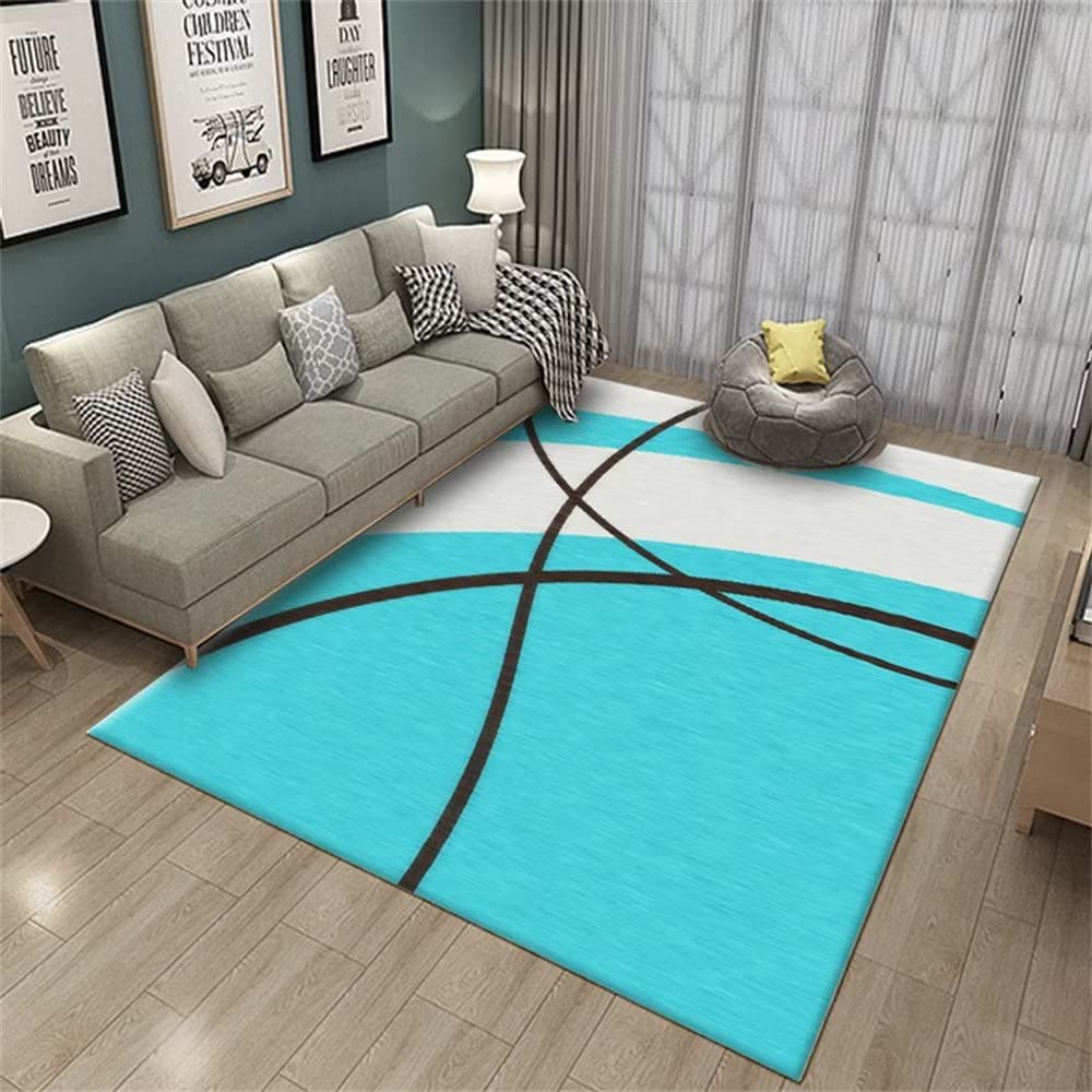 Tapis chambre ado fille et balcon bleu 80x150 cm ambiance cocoon