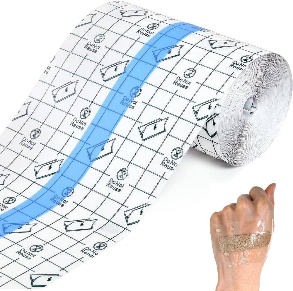 Pansement Tatouage Waterproof,Transparent Pansement Bandage,Imperméable Tatouées Bandage,bandage Imperméable Transparent,pour Tatouages,Plaies,et Protection de la Peau (10cm*5m)