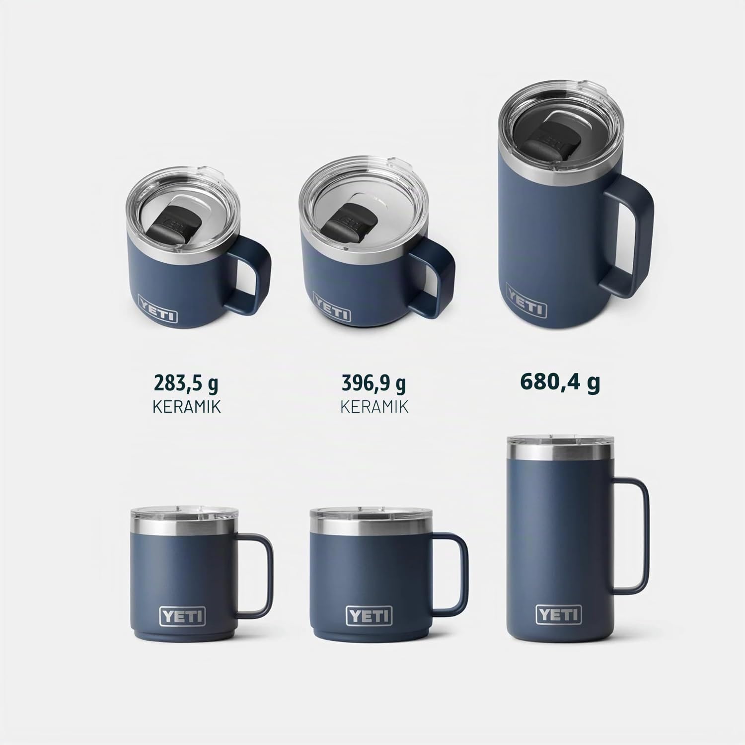YETI Rambler 14 oz (414 ml) Stapelbare Tasse Mit Durasip Keramikbeschichtung - Stainless Steel