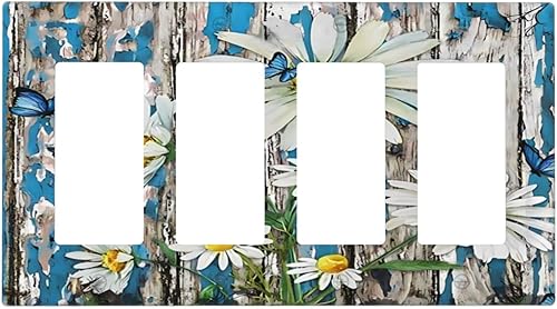 Miniatura 138 de Deep Blue Sea Turtles 1 Gang Outlet Covers Duplex Receptáculo Placa de pared Decorativa Eléctrica Placa Delantera Interruptores de Luz para Cocina