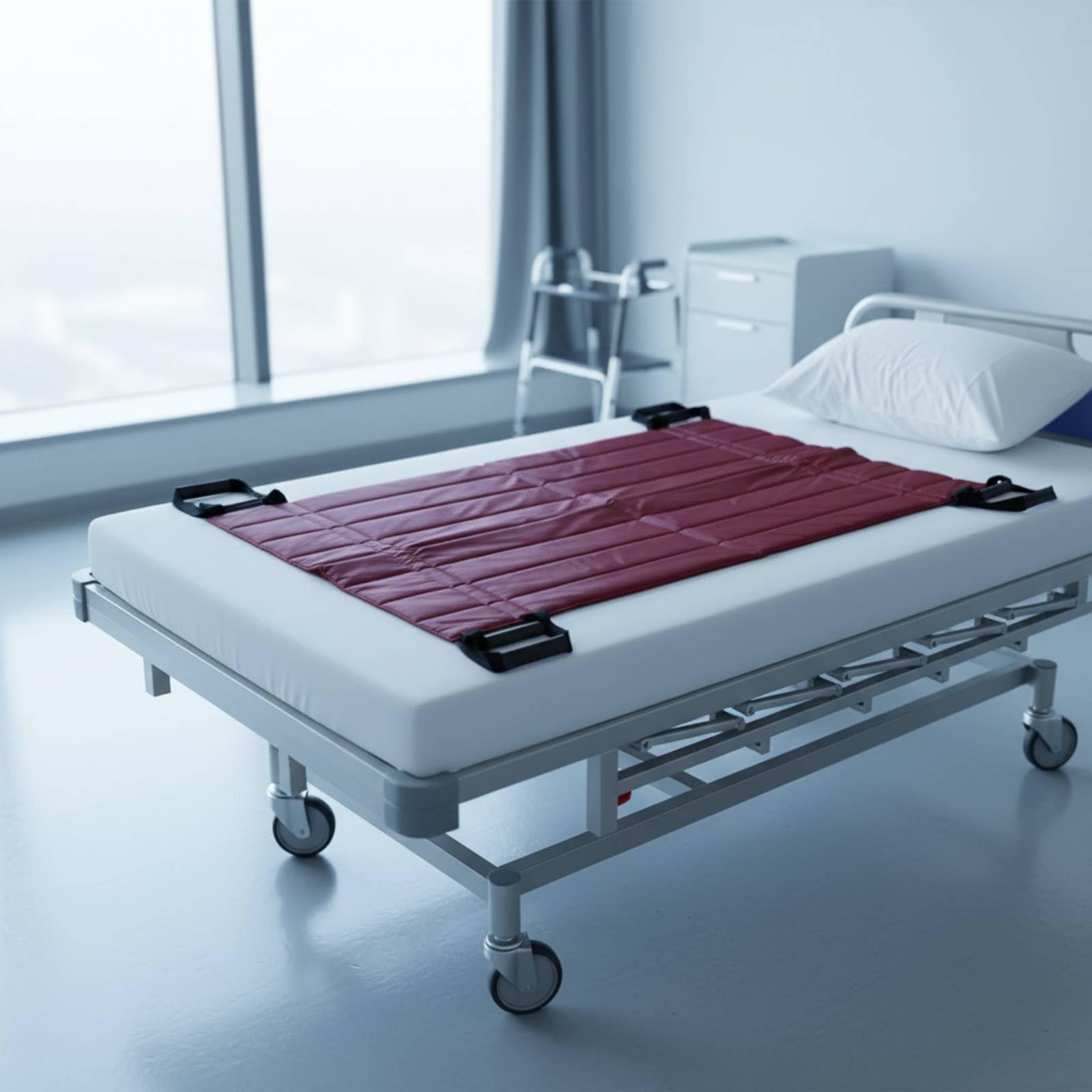 Patient Transfer Pad Hoja de Transferencia Paciente Sábana de Reposicionamiento Pad de Traslado Tapete con Asas y Cinturón para Levante Asistido