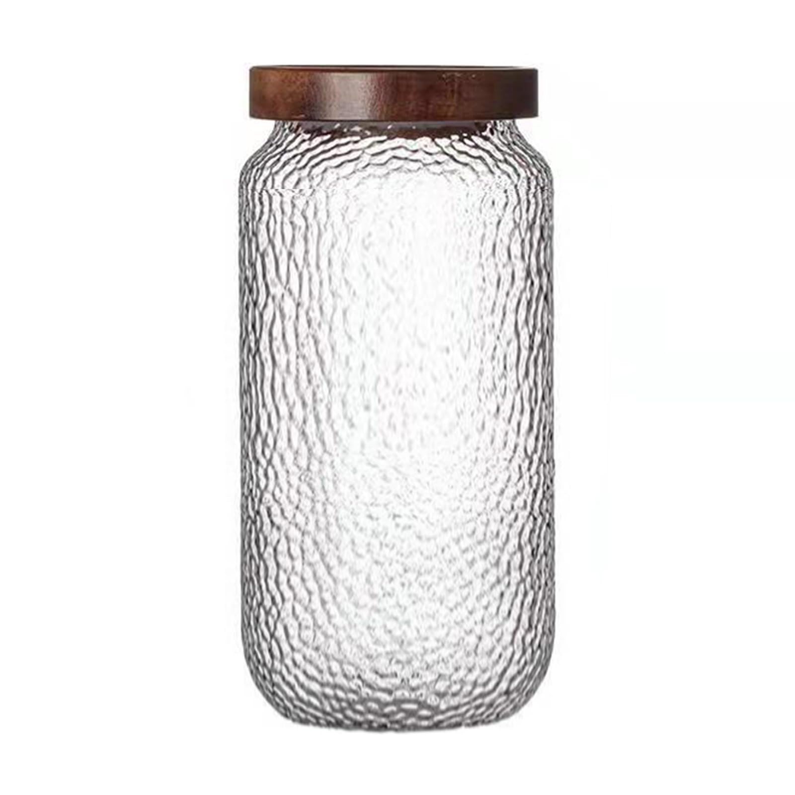 soulnioi Storage Glass Jar With Wooden Lid, Food Storage Containers With Wooden Lidsfor Food, Coffee Bean, Cereal (1500ml)