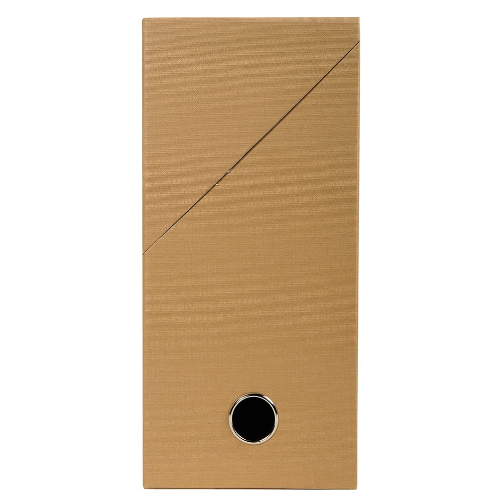 Exacompta - Ref 89420E - płócienne pudełko transferowe - rozmiar 250 x 330 mm, odpowiednie do dokumentów A4, grzbiet 120 mm, wzmocniony metalowy otwór na palec - różne kolory (5 szt.)