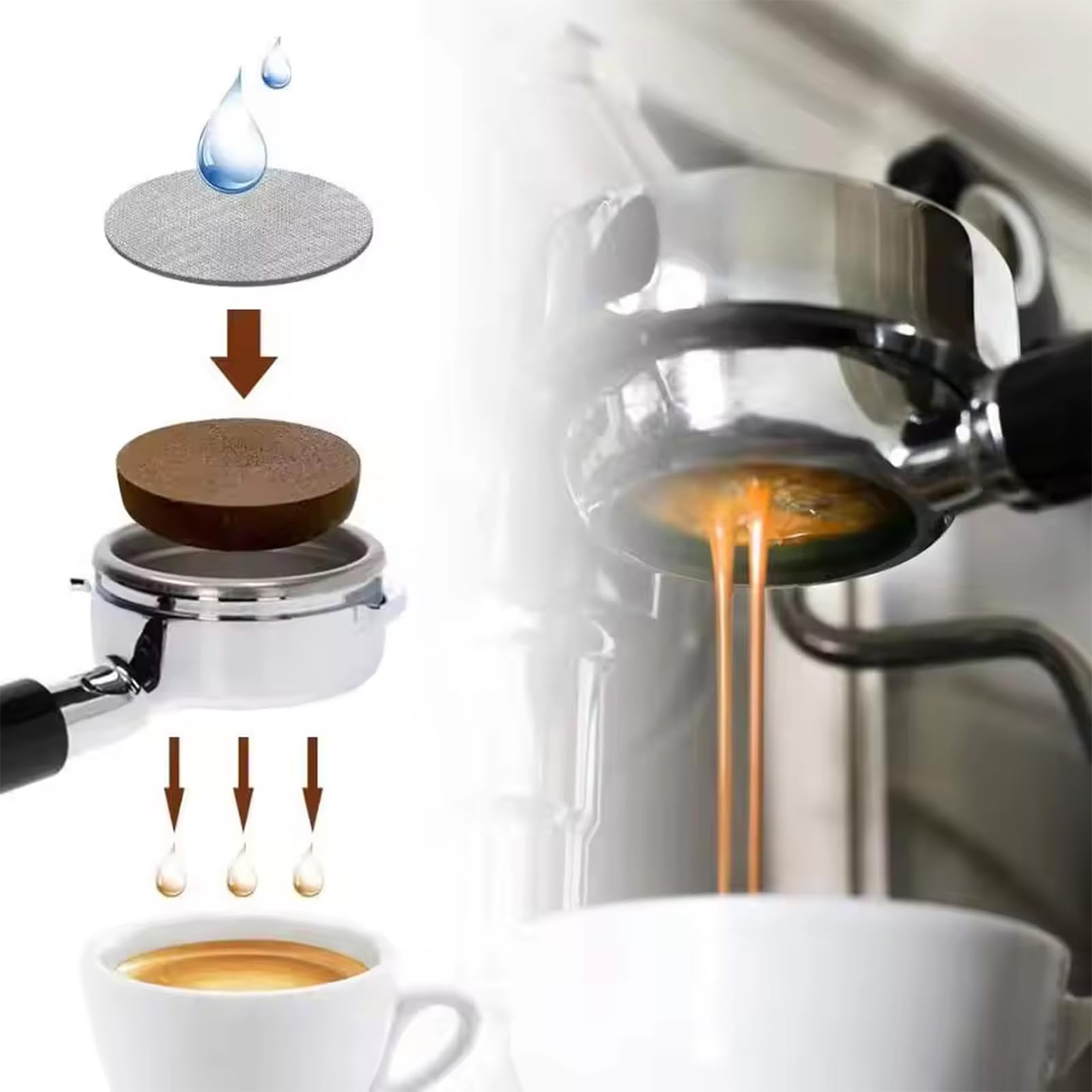 2 Pcs Filtre Expresso 58mm Puck Screen - Tamis Réutilisable Acier Inoxydable